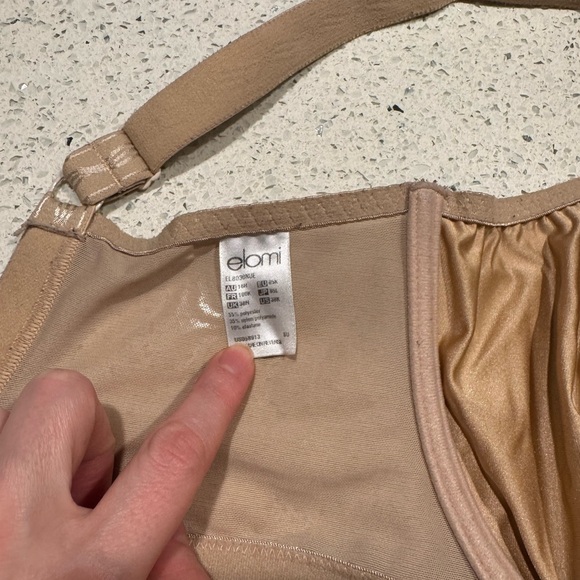 Elomi Nude Tan Full Coverage Caitlyn Embroidered Bra Size 38K - Picture 8 of 9